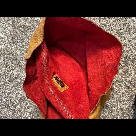 Laura Di Maggio Leather Tote / Shopper Cognac Brown Milan Made in Italy - Picture 5 of 10